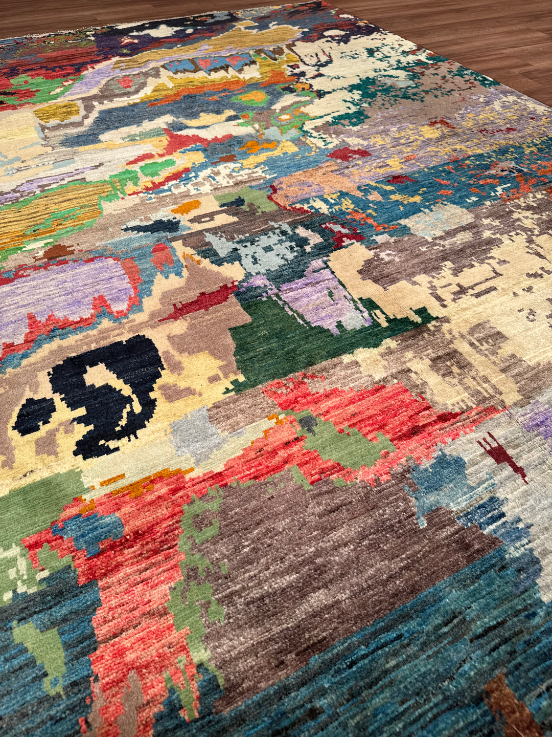 Perende Original Hand-Woven Multi Vegetable Dyed Wool Carpet 200x293 5.86 Square Meters - 7x10 ft