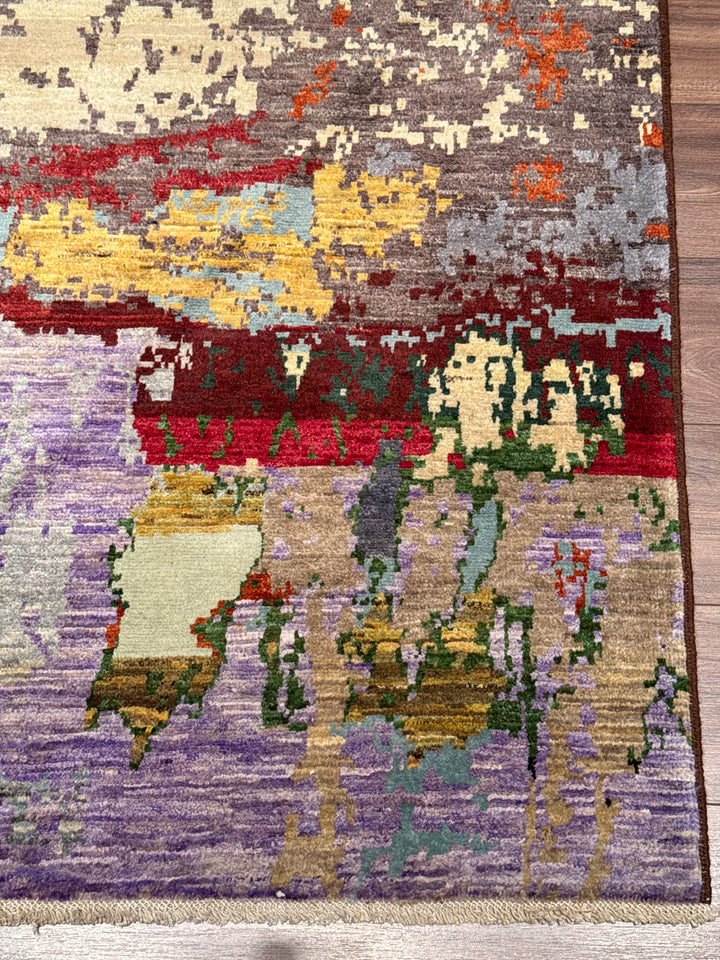 Perende Original Hand-Woven Multi Vegetable Dyed Wool Carpet 200x293 5.86 Square Meters - 7x10 ft