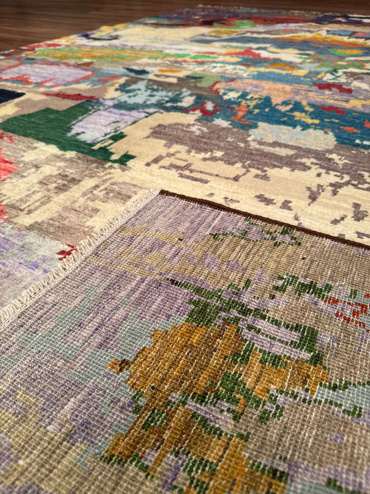 Perende Original Hand-Woven Multi Vegetable Dyed Wool Carpet 200x293 5.86 Square Meters - 7x10 ft