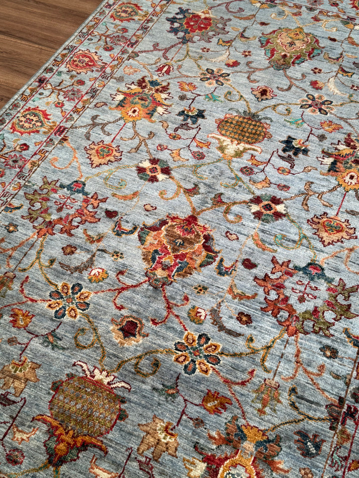 Sultani Binbirgece Orijinal El Dokuması Gri Kök Boya Yün Halı 120x184 2.21 Metrekare - 4x6 ft