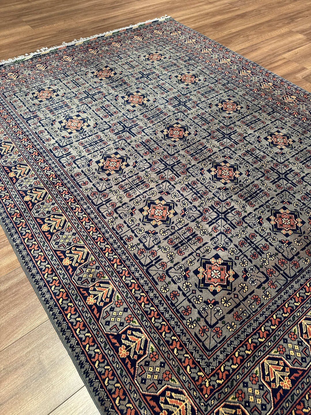 Afgan Halısı Hamyap Orijinal El Dokuması Kök Boya Yün 151x195 2.94 Metrekare - 5x6 ft