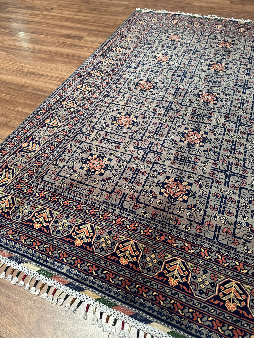 Afgan Halısı Hamyap Orijinal El Dokuması Kök Boya Yün 151x195 2.94 Metrekare - 5x6 ft