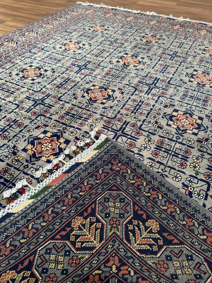 Afgan Halısı Hamyap Orijinal El Dokuması Kök Boya Yün 151x195 2.94 Metrekare - 5x6 ft