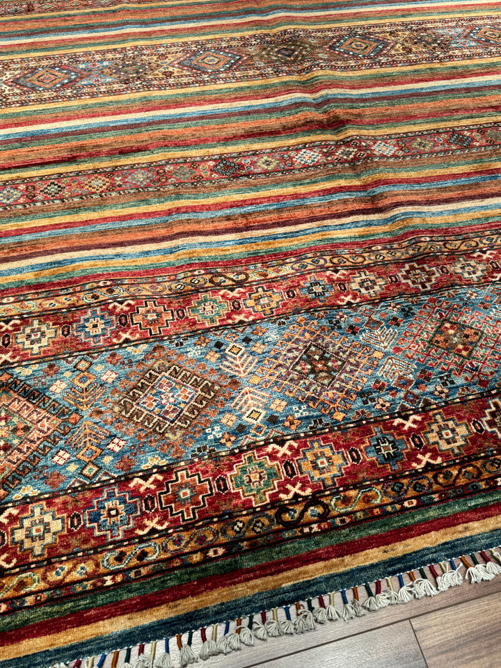 Khorjin Orijinal El Dokuması Multi Kök Boya Yün Halı 203x314 6.37 Metrekare - 7x10 ft