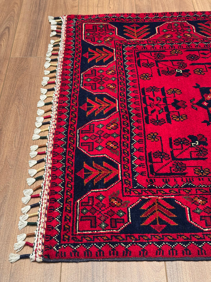 Afgan Halısı Hamyap Yolluk Orijinal El Dokuması Kök Boya Yün 0.84x290 2.44 Metrekare - 3x10 ft