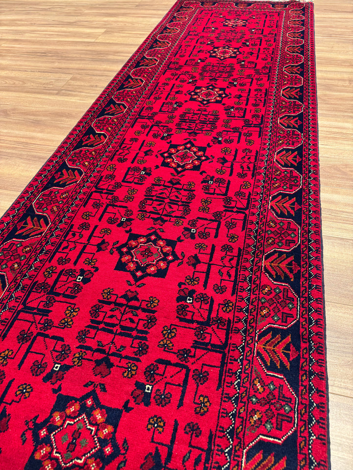 Afgan Halısı Hamyap Yolluk Orijinal El Dokuması Kök Boya Yün 0.84x290 2.44 Metrekare - 3x10 ft