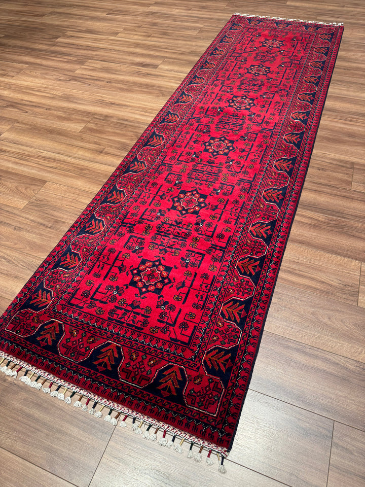 Afgan Halısı Hamyap Yolluk Orijinal El Dokuması Kök Boya Yün 0.84x290 2.44 Metrekare - 3x10 ft