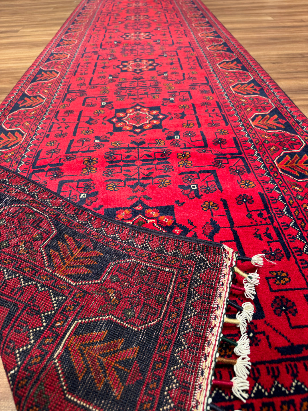 Afgan Halısı Hamyap Yolluk Orijinal El Dokuması Kök Boya Yün 0.84x290 2.44 Metrekare - 3x10 ft