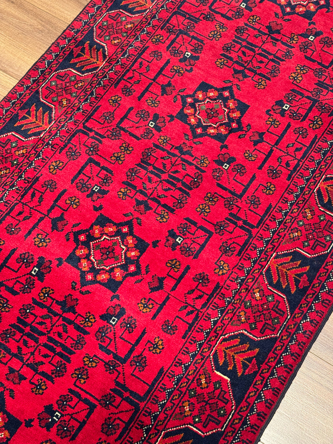 Afgan Halısı Hamyap Yolluk Orijinal El Dokuması Kök Boya Yün 0.84x290 2.44 Metrekare - 3x10 ft