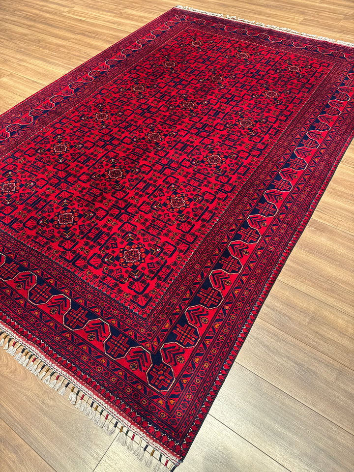 Afgan Halısı Hamyap Orijinal El Dokuması Kök Boya Yün 194x287 5.57 Metrekare - 6x9 ft