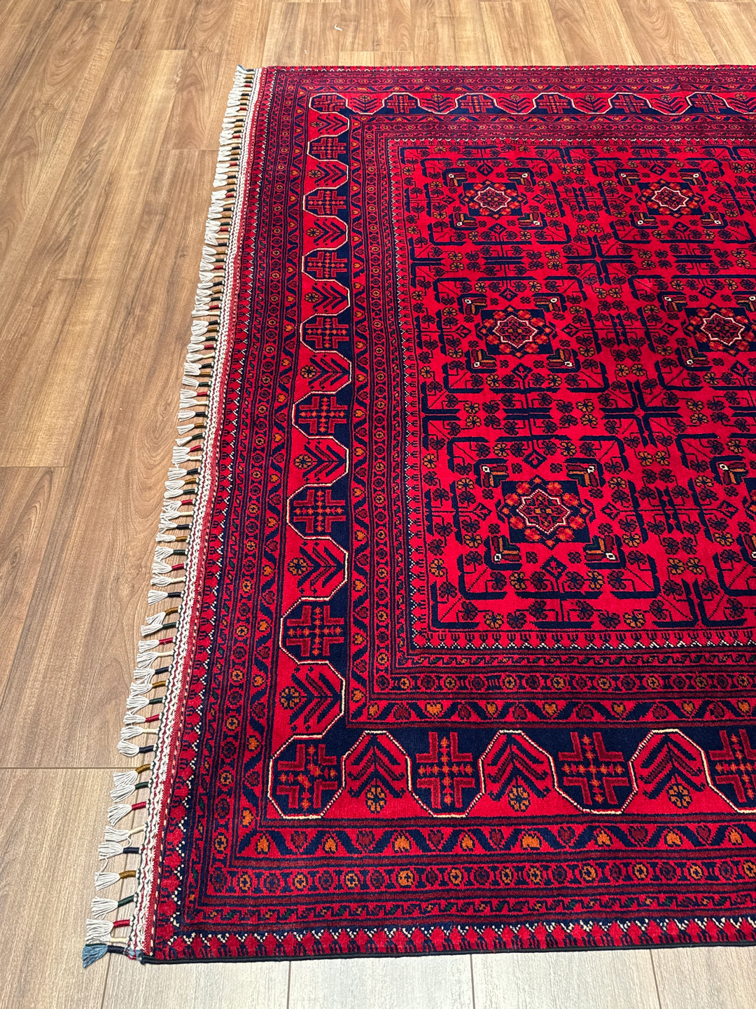 Afgan Halısı Hamyap Orijinal El Dokuması Kök Boya Yün 194x287 5.57 Metrekare - 6x9 ft