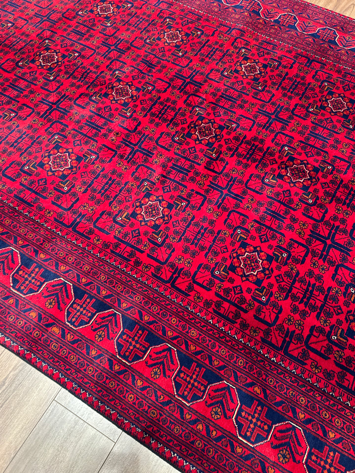 Afgan Halısı Hamyap Orijinal El Dokuması Kök Boya Yün 194x287 5.57 Metrekare - 6x9 ft