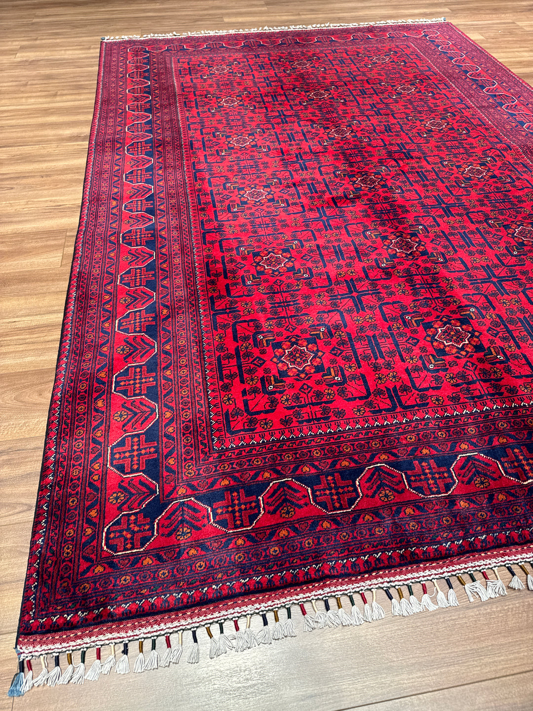 Afgan Halısı Hamyap Orijinal El Dokuması Kök Boya Yün 194x287 5.57 Metrekare - 6x9 ft