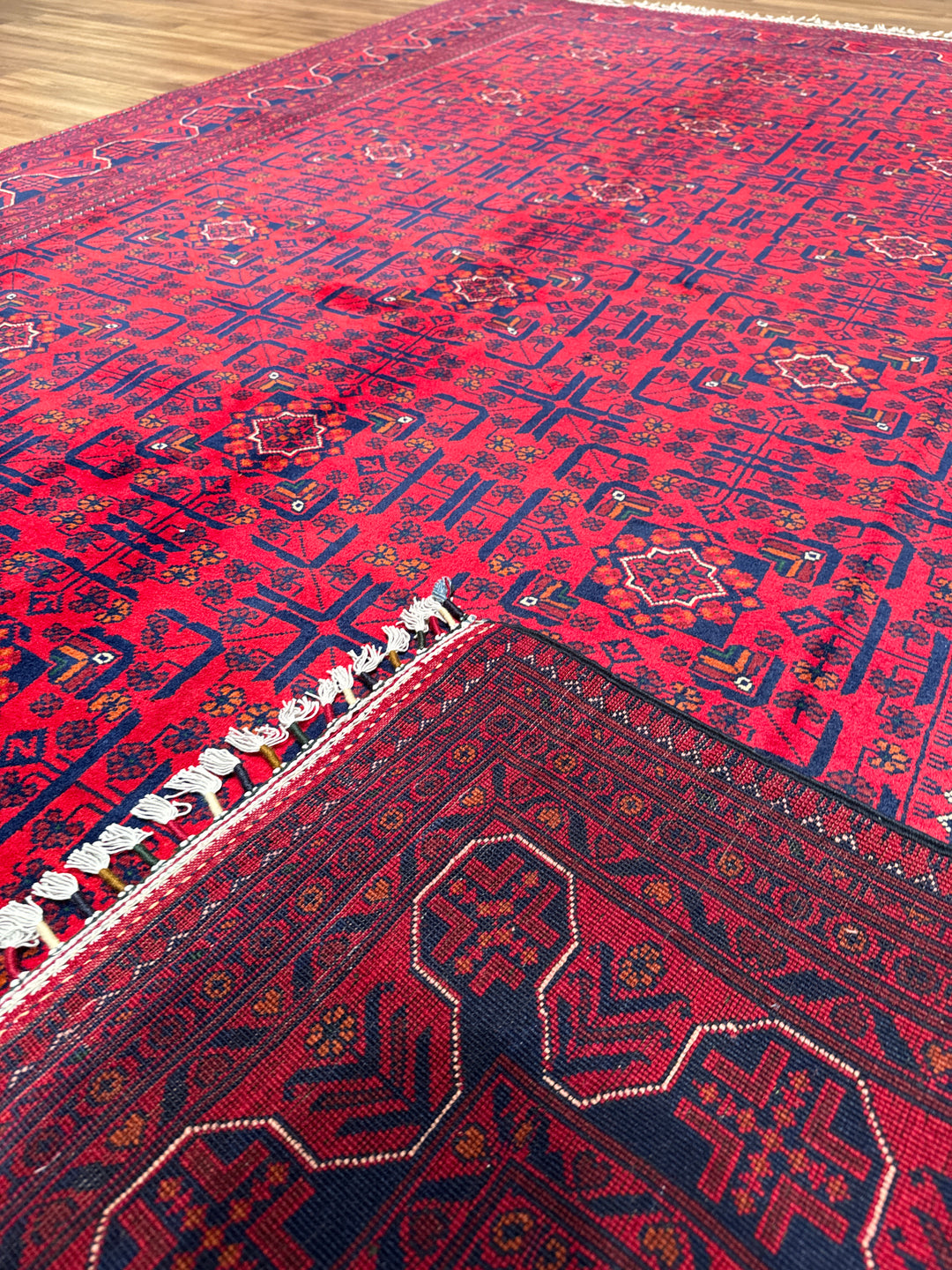 Afgan Halısı Hamyap Orijinal El Dokuması Kök Boya Yün 194x287 5.57 Metrekare - 6x9 ft