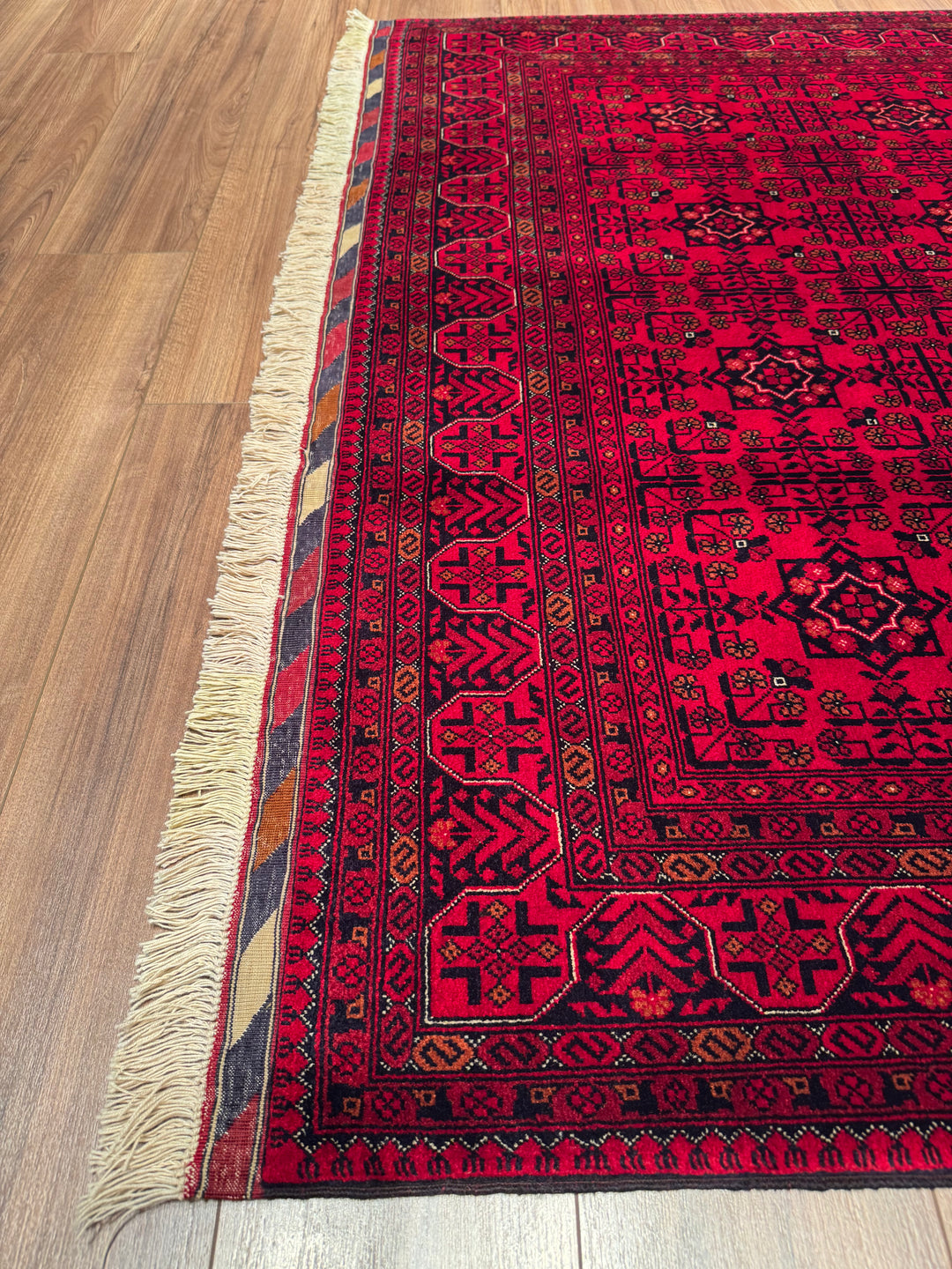 Afghan Carpet Bilcik Original Hand-Woven Vegetable Dyed Wool 169x239 4.04 Square Meters - 6x8 ft