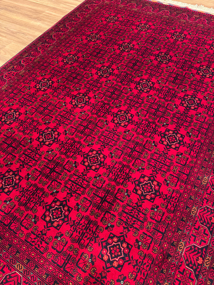 Afghan Carpet Bilcik Original Hand-Woven Vegetable Dyed Wool 169x239 4.04 Square Meters - 6x8 ft