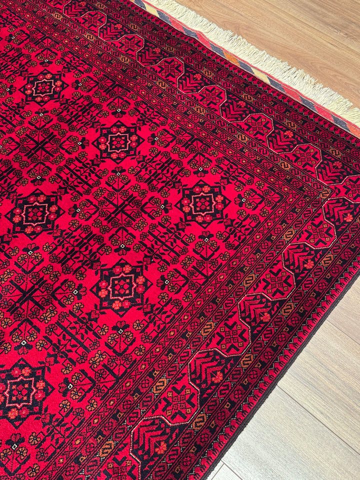 Afghan Carpet Bilcik Original Hand-Woven Vegetable Dyed Wool 169x239 4.04 Square Meters - 6x8 ft