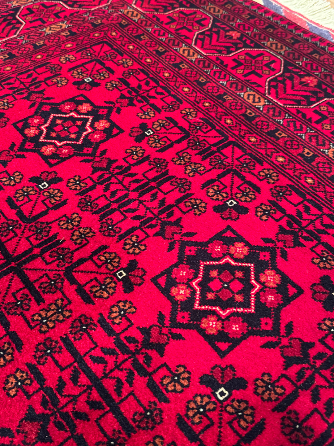 Afghan Carpet Bilcik Original Hand-Woven Vegetable Dyed Wool 169x239 4.04 Square Meters - 6x8 ft