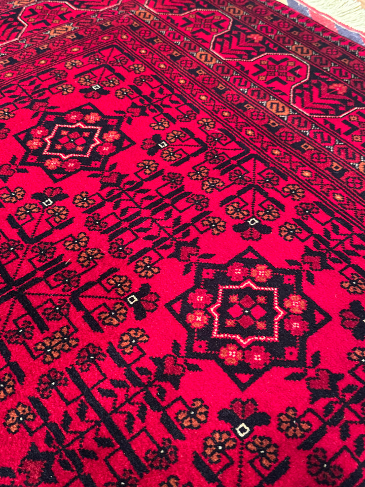 Afghan Carpet Bilcik Original Hand-Woven Vegetable Dyed Wool 169x239 4.04 Square Meters - 6x8 ft