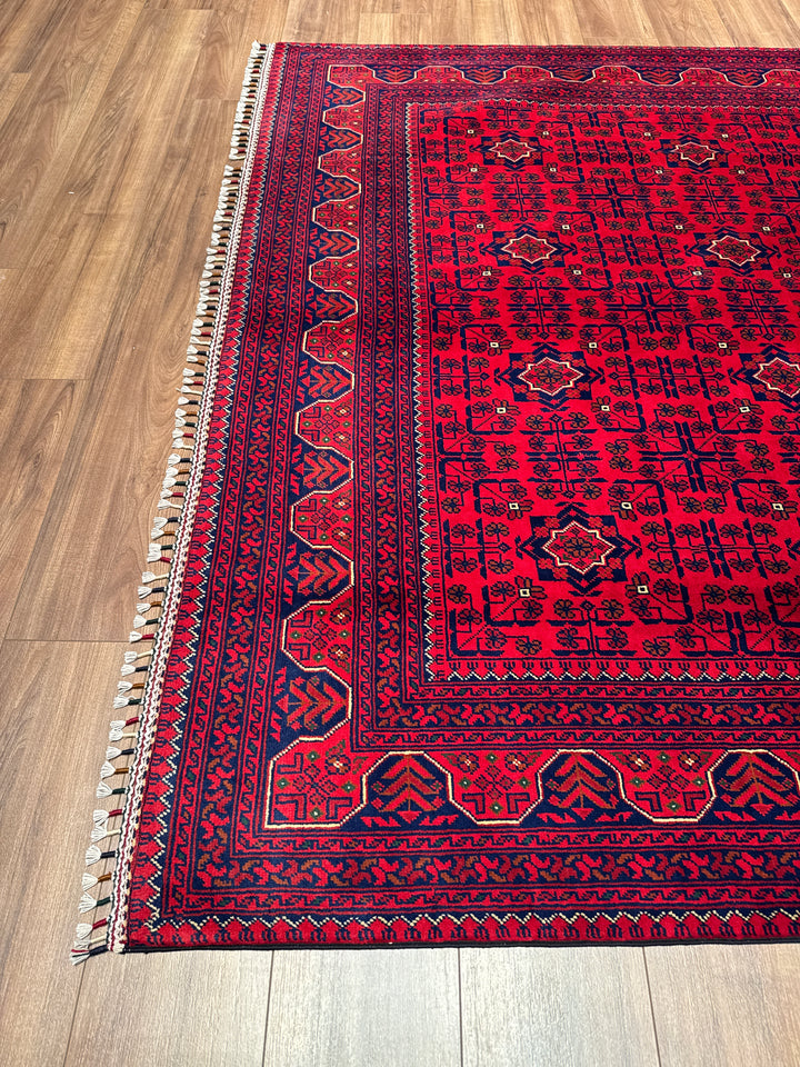 Afgan Halısı Hamyap Orijinal El Dokuması Kök Boya Yün 200x300 6 Metrekare - 7x10 ft
