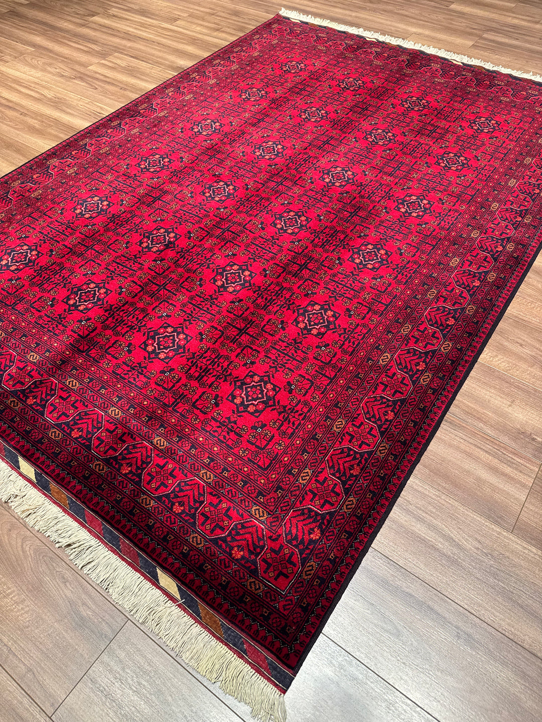 Afghan Carpet Bilcik Original Hand-Woven Vegetable Dyed Wool 169x239 4.04 Square Meters - 6x8 ft