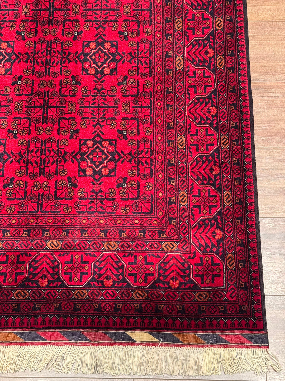 Afghan Carpet Bilcik Original Hand-Woven Vegetable Dyed Wool 169x239 4.04 Square Meters - 6x8 ft