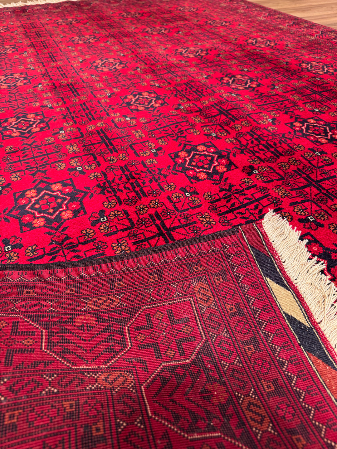 Afghan Carpet Bilcik Original Hand-Woven Vegetable Dyed Wool 169x239 4.04 Square Meters - 6x8 ft