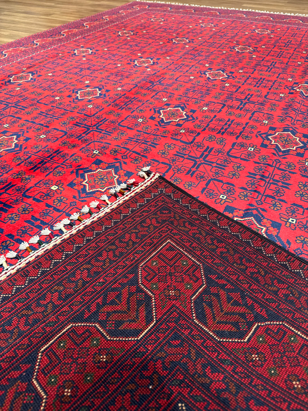 Afgan Halısı Hamyap Orijinal El Dokuması Kök Boya Yün 200x300 6 Metrekare - 7x10 ft