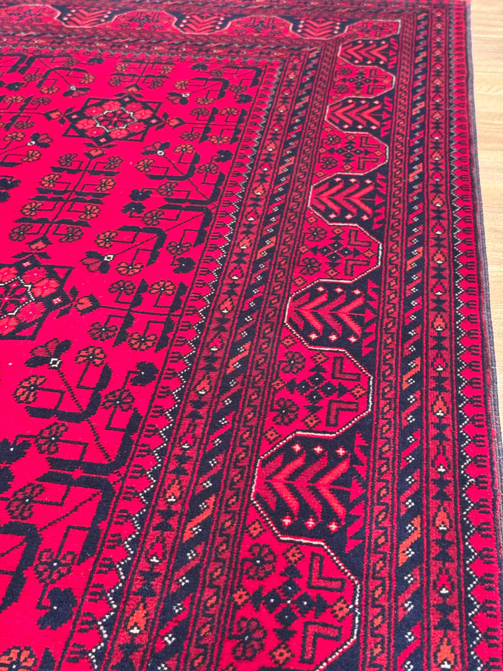 Afghan Carpet Bilcik Original Hand-Woven Vegetable Dyed Wool 173x231 4 Square Meters - 6x8 ft