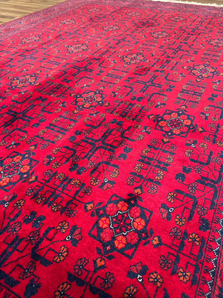 Afghan Carpet Bilcik Original Hand-Woven Vegetable Dyed Wool 173x231 4 Square Meters - 6x8 ft