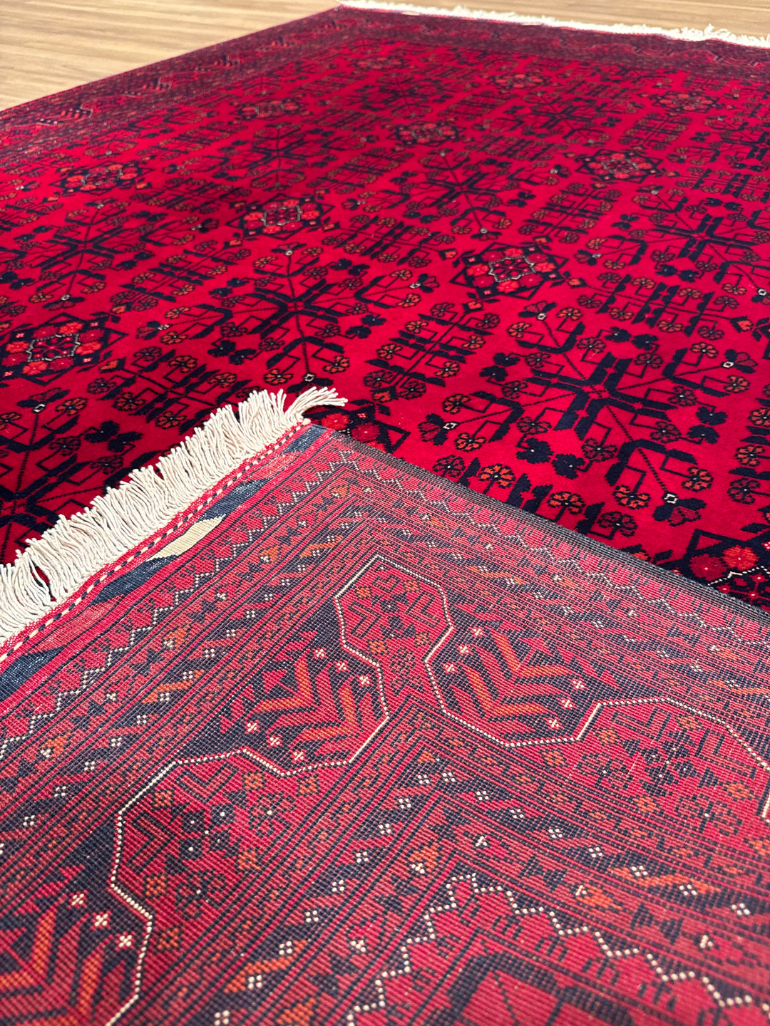 Afghan Carpet Bilcik Original Hand-Woven Vegetable Dyed Wool 173x231 4 Square Meters - 6x8 ft