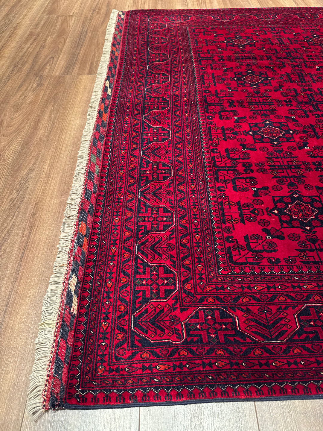 Afghan Carpet Bilcik Original Hand-Woven Vegetable Dyed Wool 175x232 4.06 Square Meters - 6x8 ft