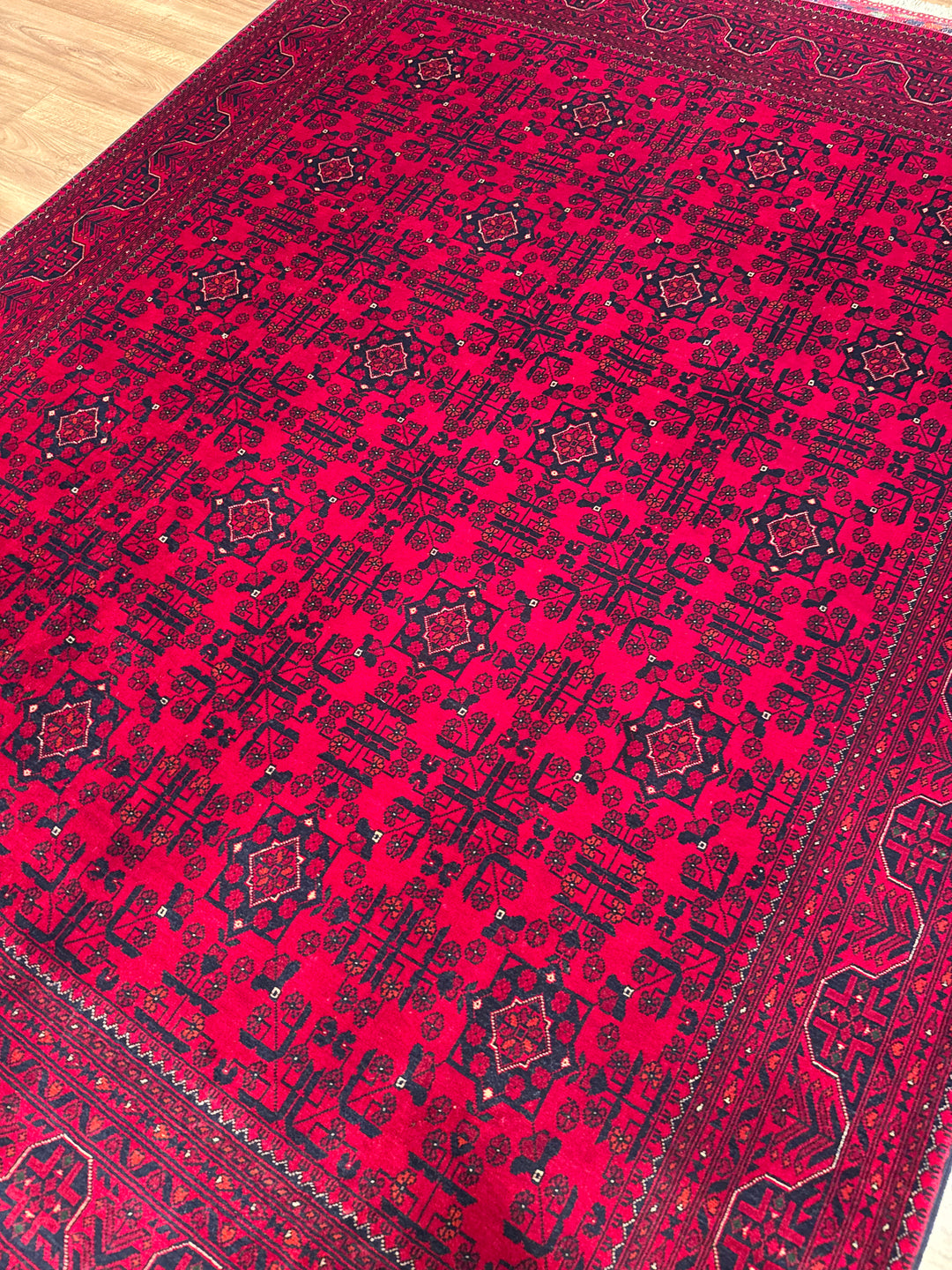 Afghan Carpet Bilcik Original Hand-Woven Vegetable Dyed Wool 175x232 4.06 Square Meters - 6x8 ft