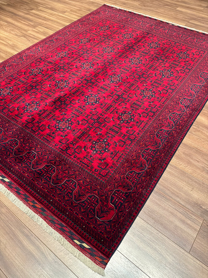 Afghan Carpet Bilcik Original Hand-Woven Vegetable Dyed Wool 175x232 4.06 Square Meters - 6x8 ft