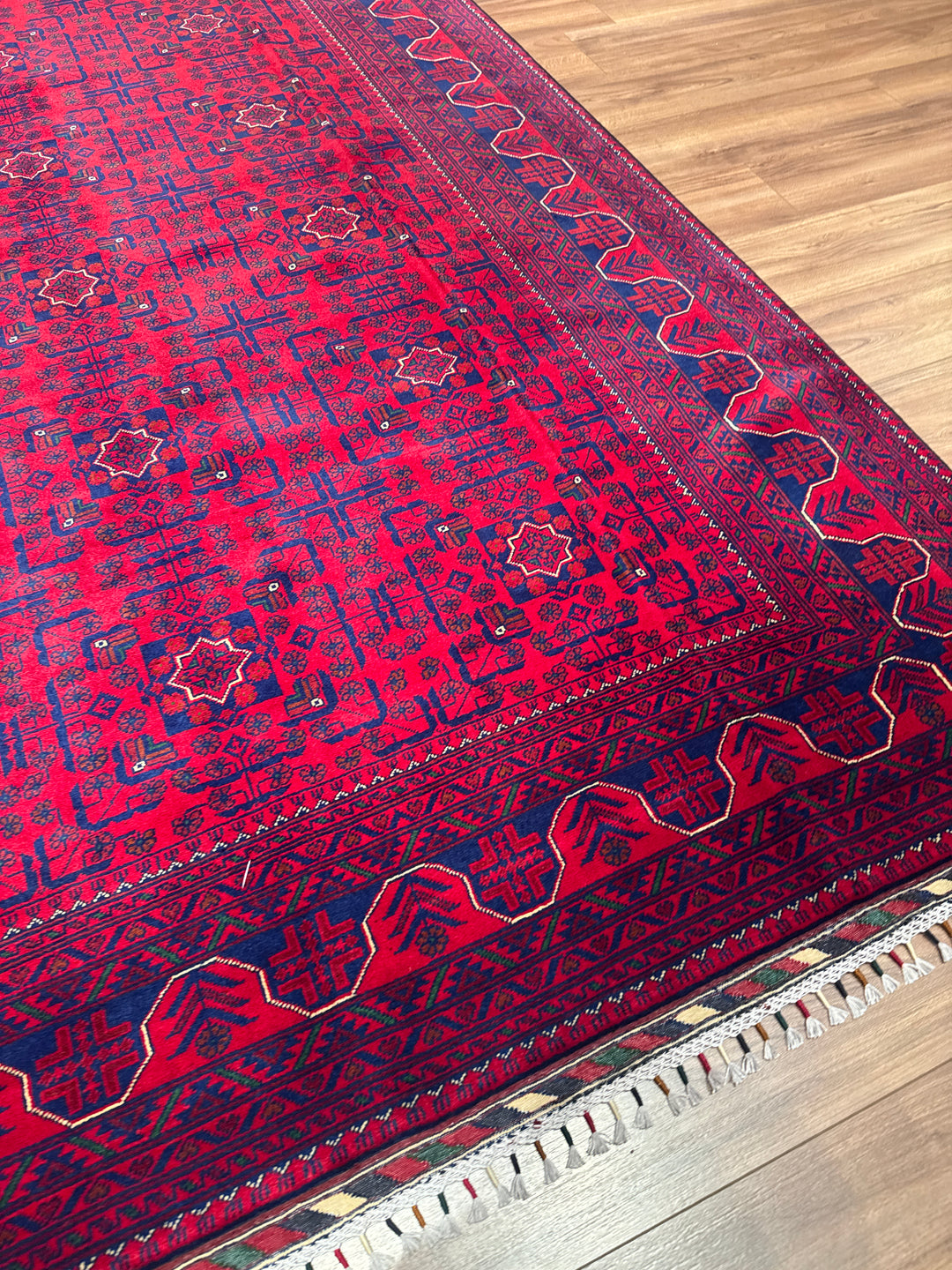 Afgan Halısı Hamyap Orijinal El Dokuması Kök Boya Yün 198x308 6.10 Metrekare - 7x10 ft