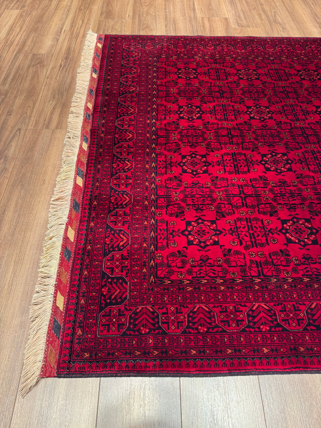 Afgan Halısı Bilcik Orijinal El Dokuması Kök Boya Yün 167x232 3.87 Metrekare - 6x8 ft
