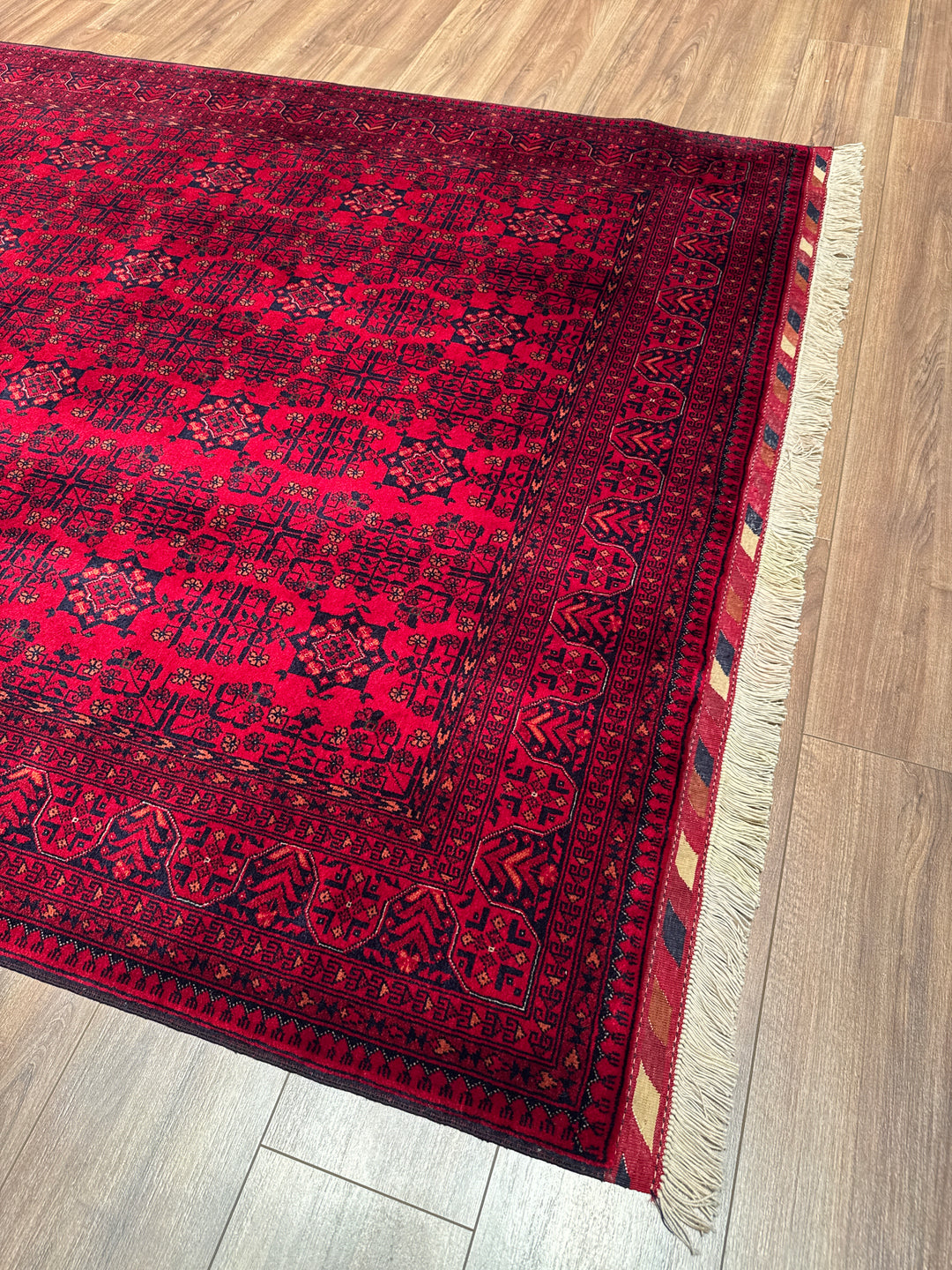 Afgan Halısı Bilcik Orijinal El Dokuması Kök Boya Yün 167x232 3.87 Metrekare - 6x8 ft