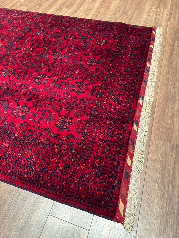 Afgan Halısı Bilcik Orijinal El Dokuması Kök Boya Yün 167x232 3.87 Metrekare - 6x8 ft