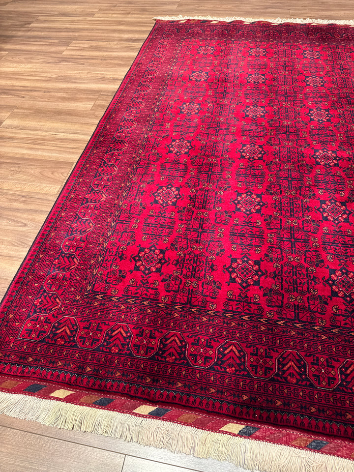 Afgan Halısı Bilcik Orijinal El Dokuması Kök Boya Yün 167x232 3.87 Metrekare - 6x8 ft