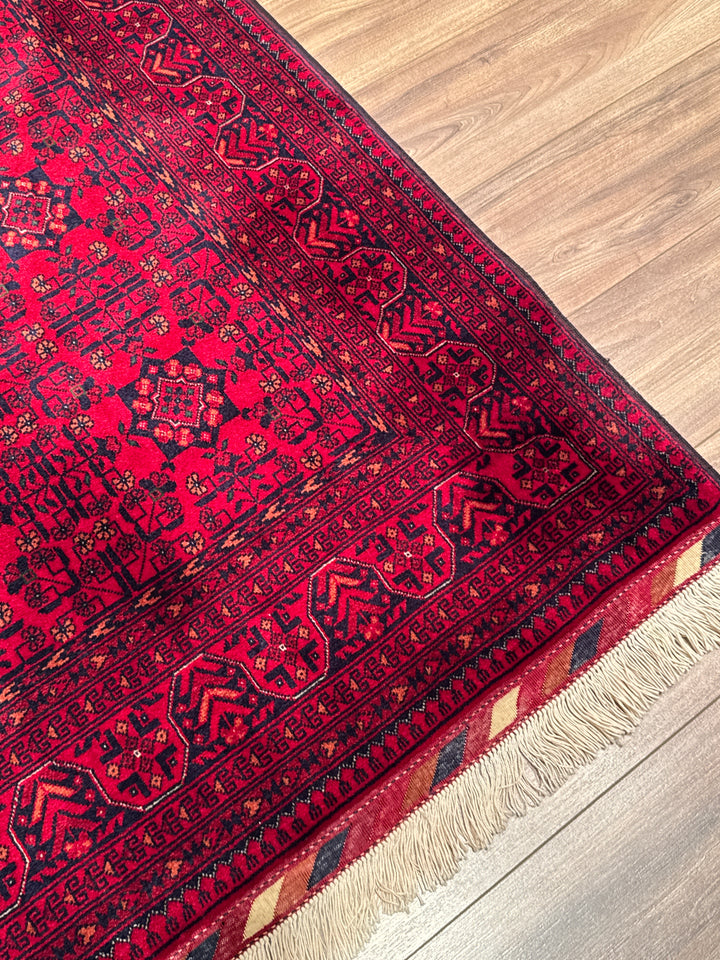 Afgan Halısı Bilcik Orijinal El Dokuması Kök Boya Yün 167x232 3.87 Metrekare - 6x8 ft