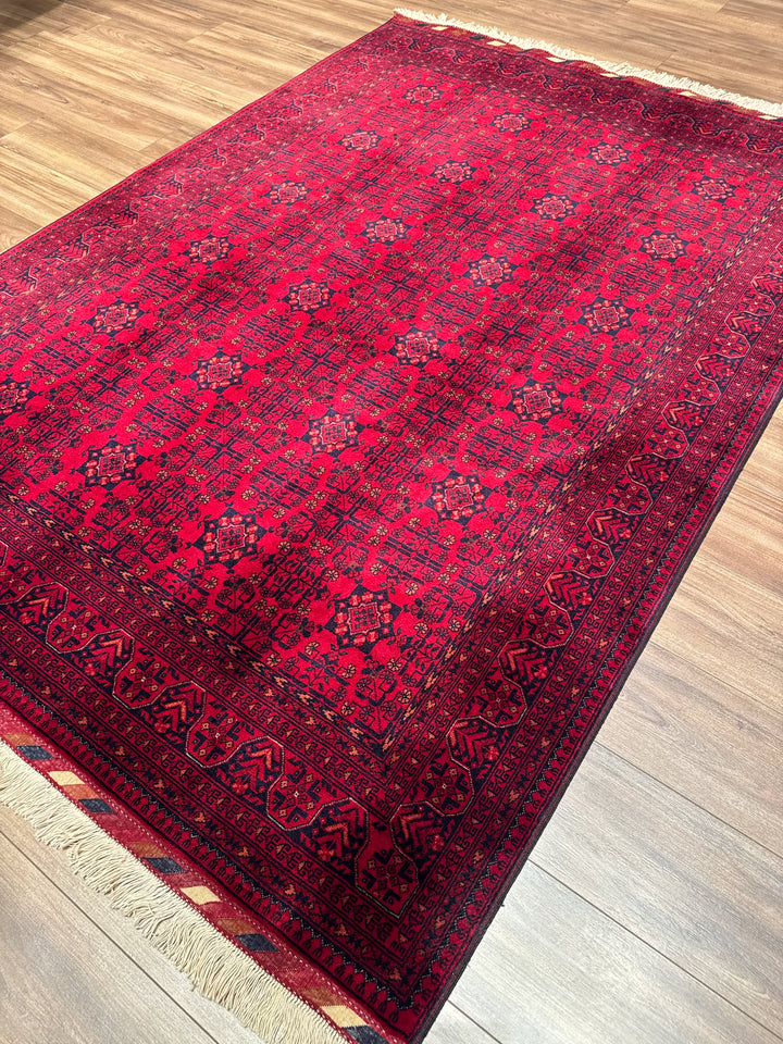 Afgan Halısı Bilcik Orijinal El Dokuması Kök Boya Yün 167x232 3.87 Metrekare - 6x8 ft
