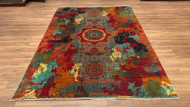 K.Mamluk Original Hand Woven Multi Vegetable Dyed Wool Carpet 256x346 8.86 Square Meters - 8x11 ft