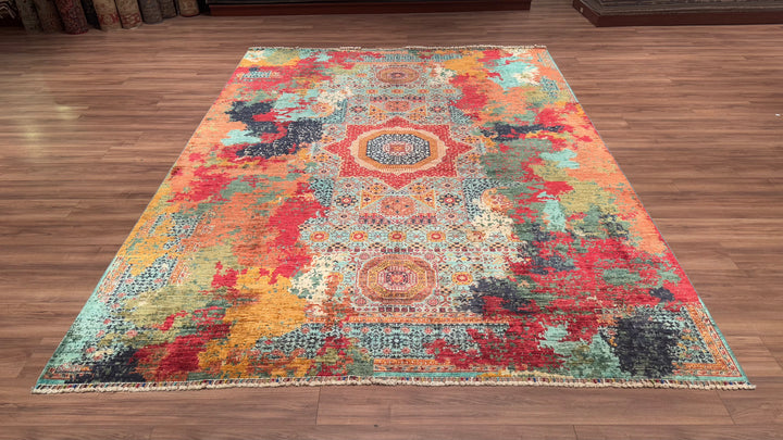 K.Mamluk Original Hand Woven Multi Vegetable Dyed Wool Carpet 256x346 8.86 Square Meters - 8x11 ft