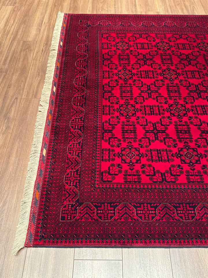 Afgan Halısı Bilcik Orijinal El Dokuması Kök Boya Yün 177x237 4.19 Metrekare - 6x8 ft