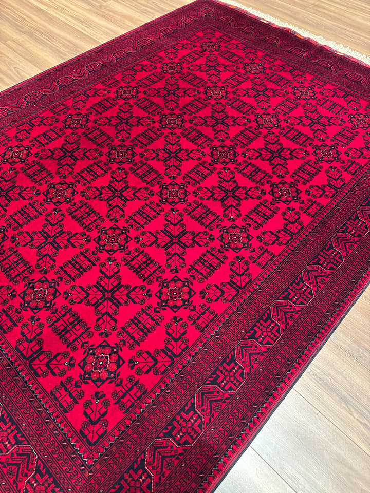 Afgan Halısı Bilcik Orijinal El Dokuması Kök Boya Yün 177x237 4.19 Metrekare - 6x8 ft