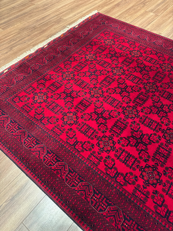 Afgan Halısı Bilcik Orijinal El Dokuması Kök Boya Yün 177x237 4.19 Metrekare - 6x8 ft