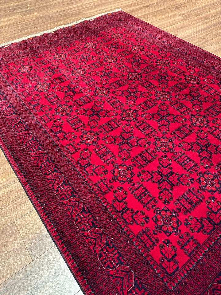 Afgan Halısı Bilcik Orijinal El Dokuması Kök Boya Yün 177x237 4.19 Metrekare - 6x8 ft