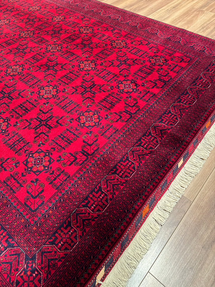 Afgan Halısı Bilcik Orijinal El Dokuması Kök Boya Yün 177x237 4.19 Metrekare - 6x8 ft