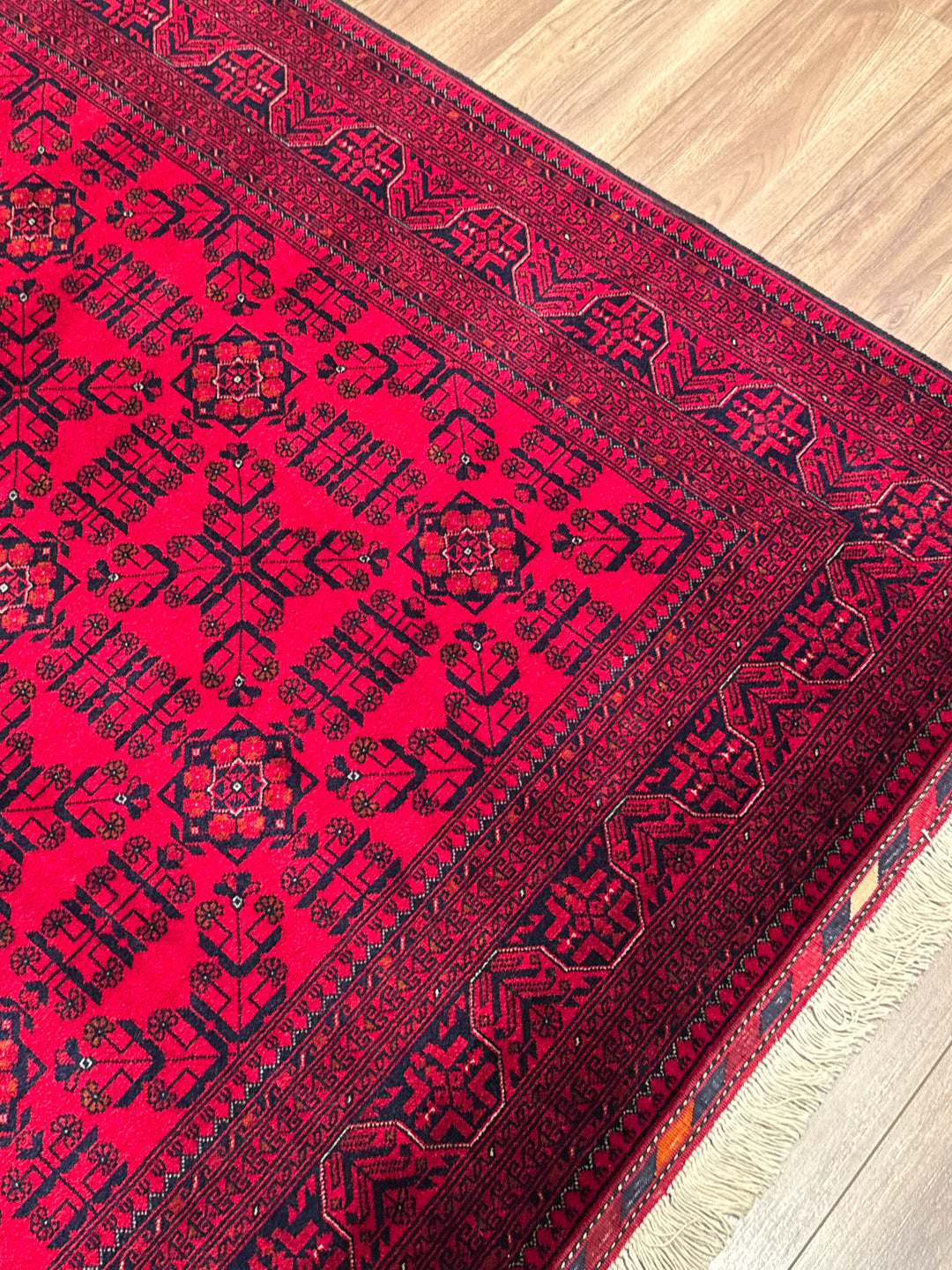 Afgan Halısı Bilcik Orijinal El Dokuması Kök Boya Yün 177x237 4.19 Metrekare - 6x8 ft