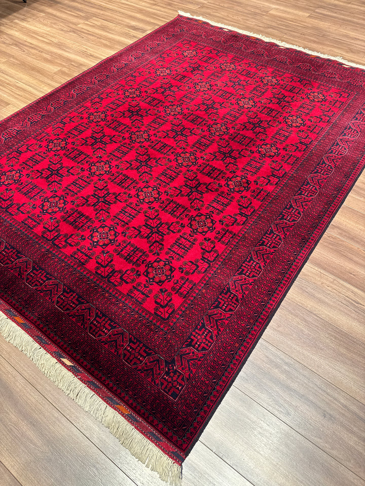 Afgan Halısı Bilcik Orijinal El Dokuması Kök Boya Yün 177x237 4.19 Metrekare - 6x8 ft